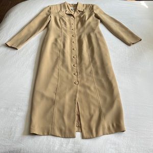 Talbots Long Duster Blazer Dress Button Up Down